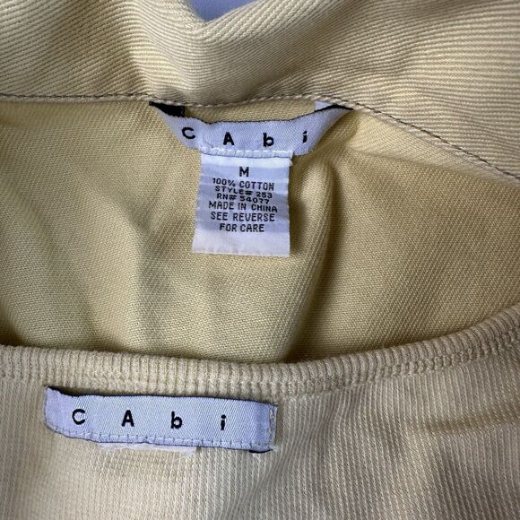 CAbi Denim Jean Jacket Womens Size Medium Bright Yellow Spring Easter - Picture 3 of 5